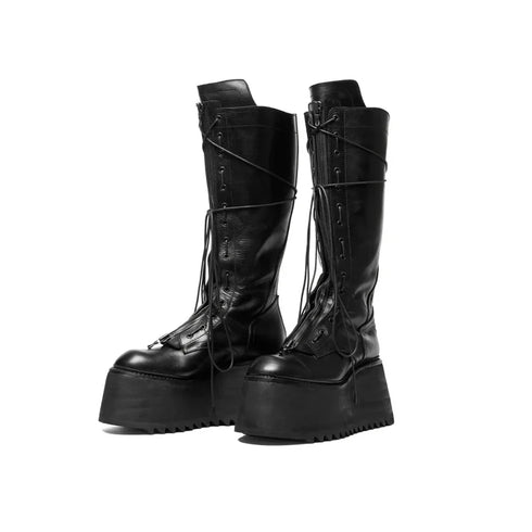 917FWM4 Black / Long Military Talos Boots